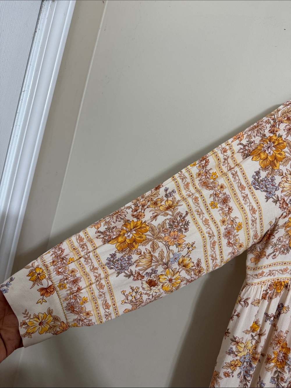 Spell Meadowland Maxi Gown Cream Floral size L Cottagecore Events Boho Country - Picture 5 of 13